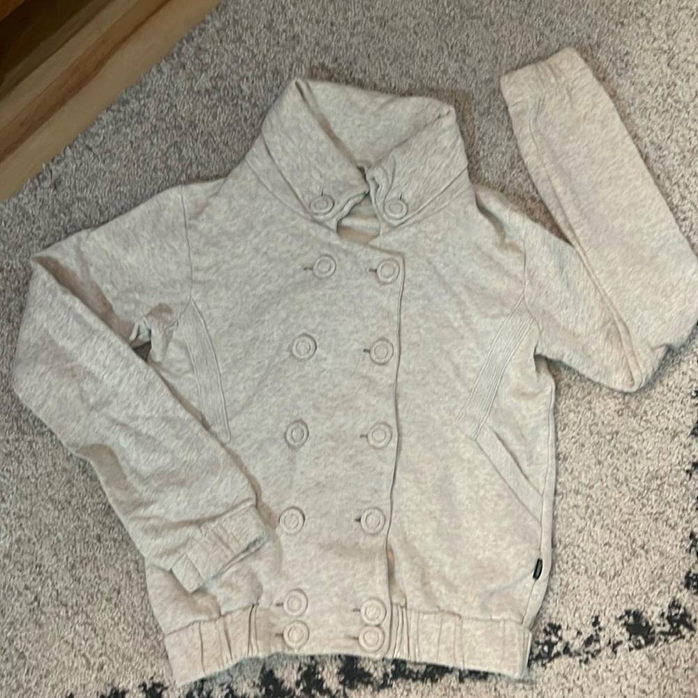 Grey WESC buttoned sweater sz XS